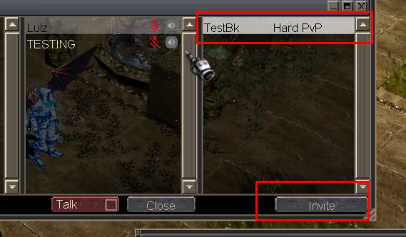 Friend selected in invite panel
